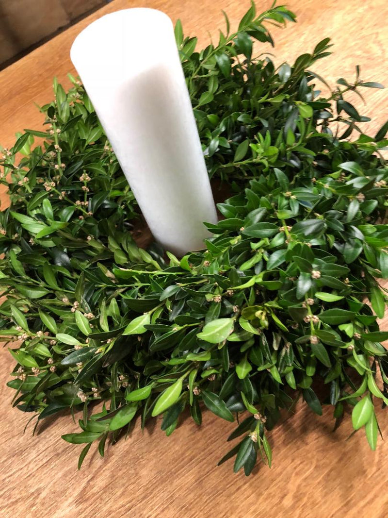 Boxwood Candle Wreaths