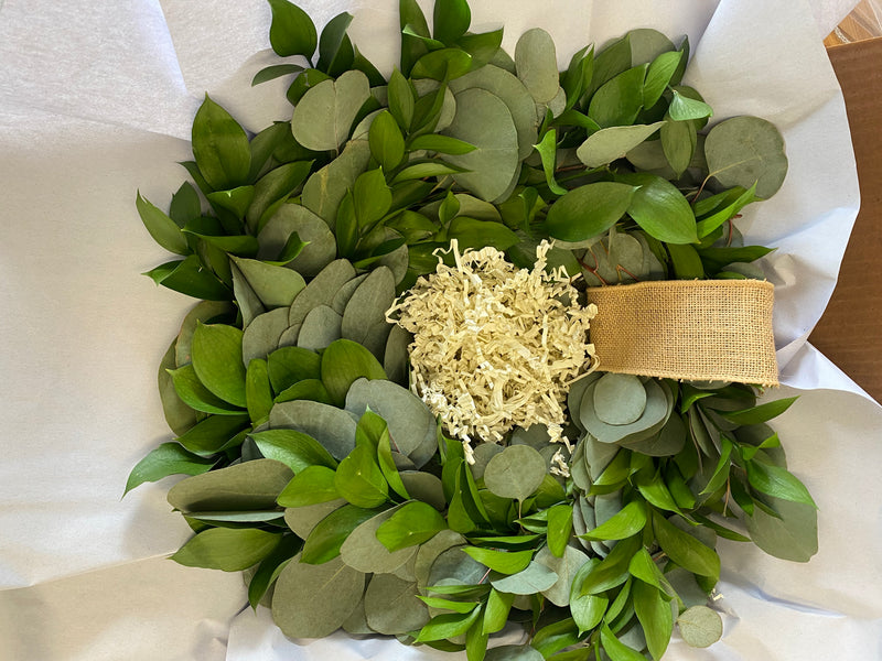 Silver Dollar Eucalyptus & Florida Ruscus Wreath