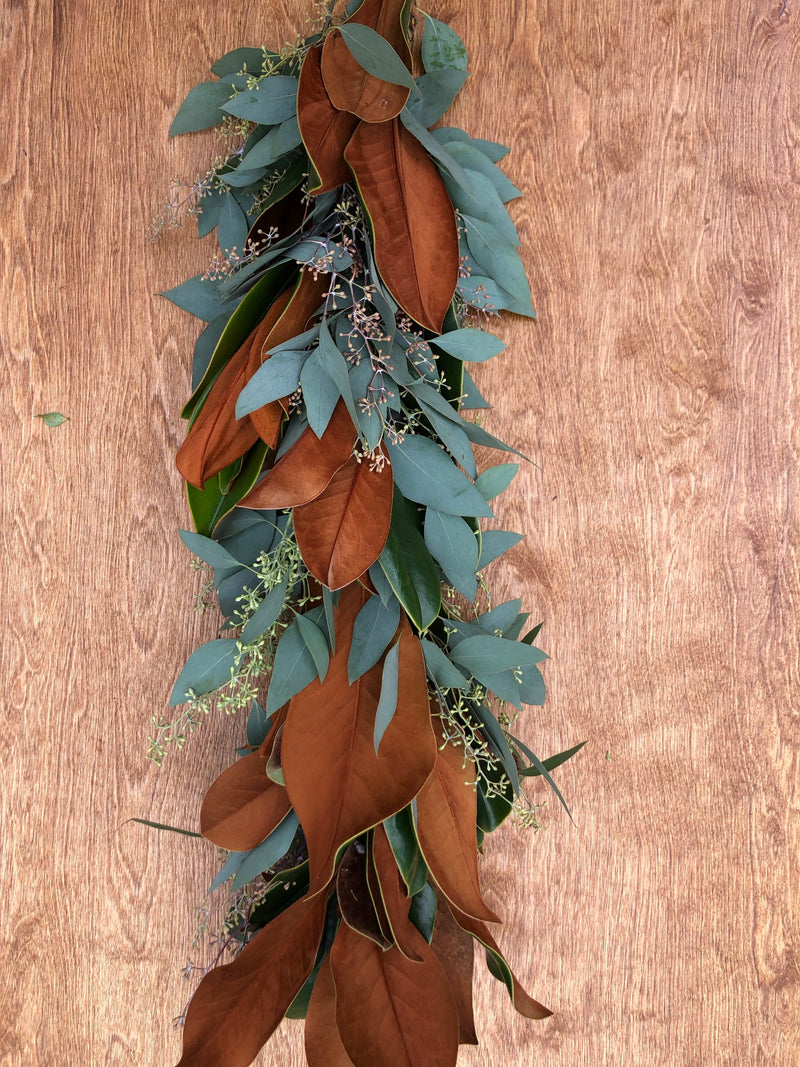 Magnolia and Seeded Eucalyptus Garland
