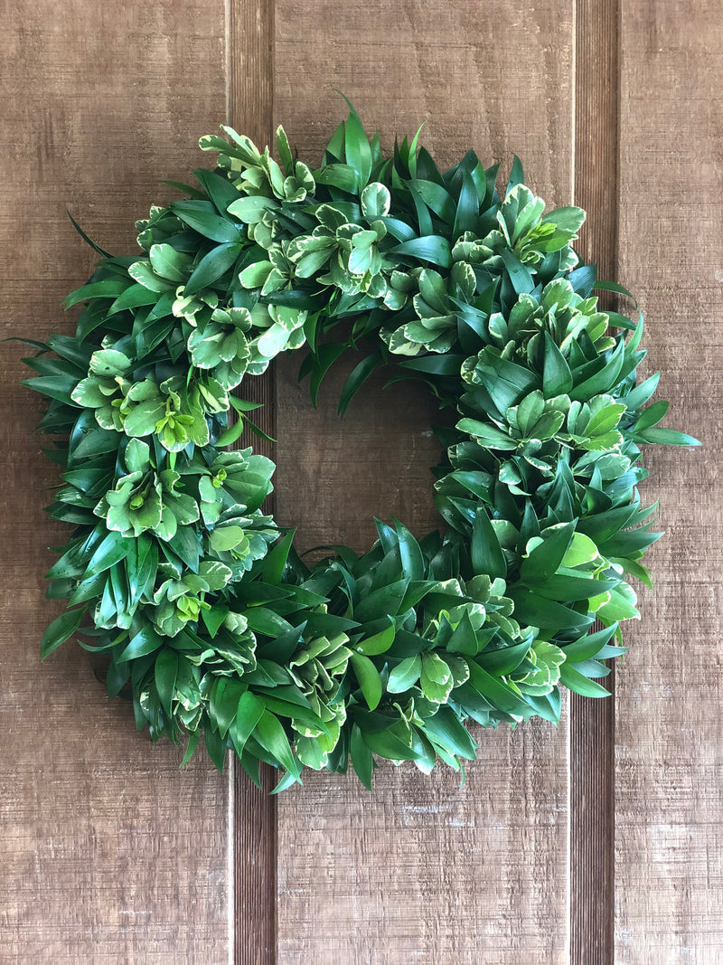 Nagi and Variegated Pittosporum Wreath