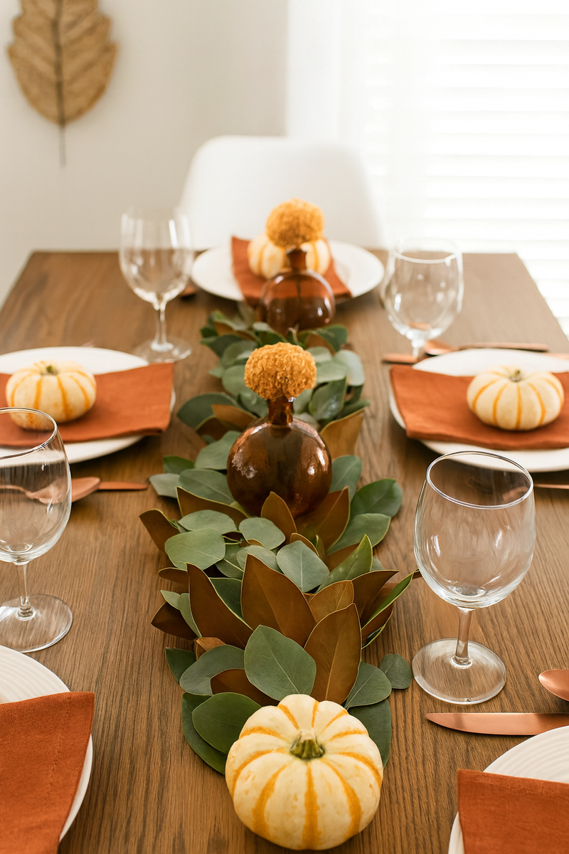 Magnolia and Silver Dollar Eucalyptus Garland – Fresh, Handcrafted Greenery 🌿✨