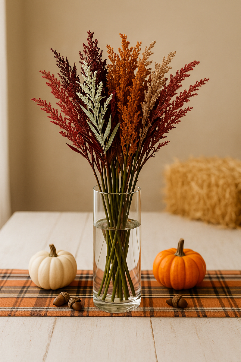 Preserved Solidago Fall Assorted Stems – Autumn Harvest Foliage Bunches 🍁✨