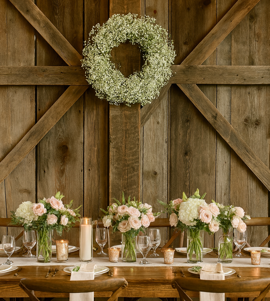 Babys Breath Wreath | Weddings, Event Decor | The Garland Guy