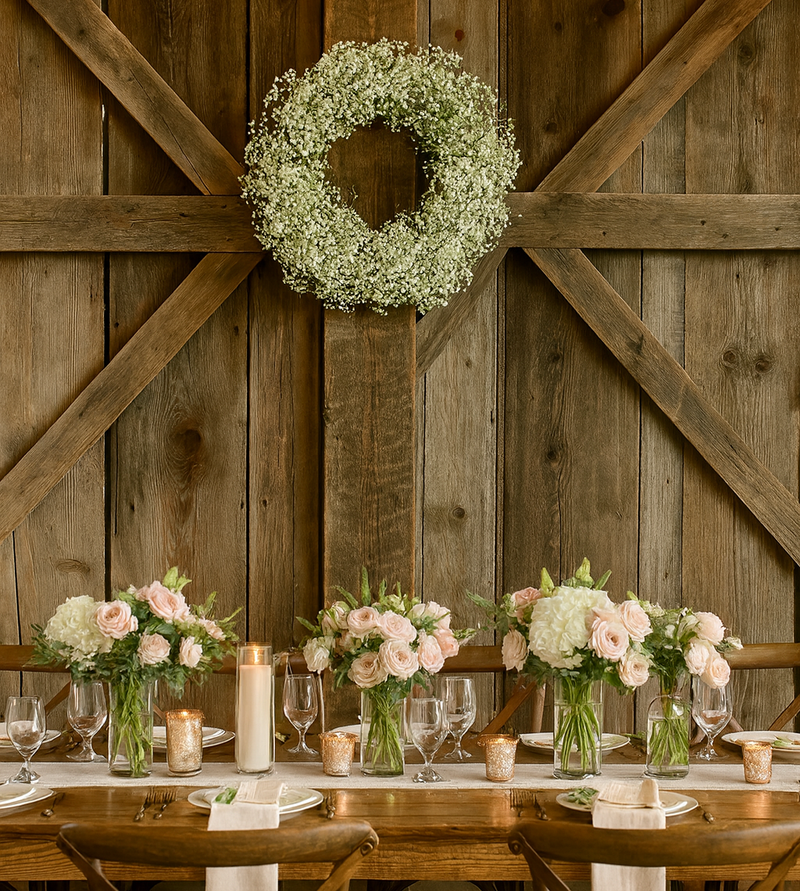 Babys Breath Wreath | Weddings, Event Decor | The Garland Guy