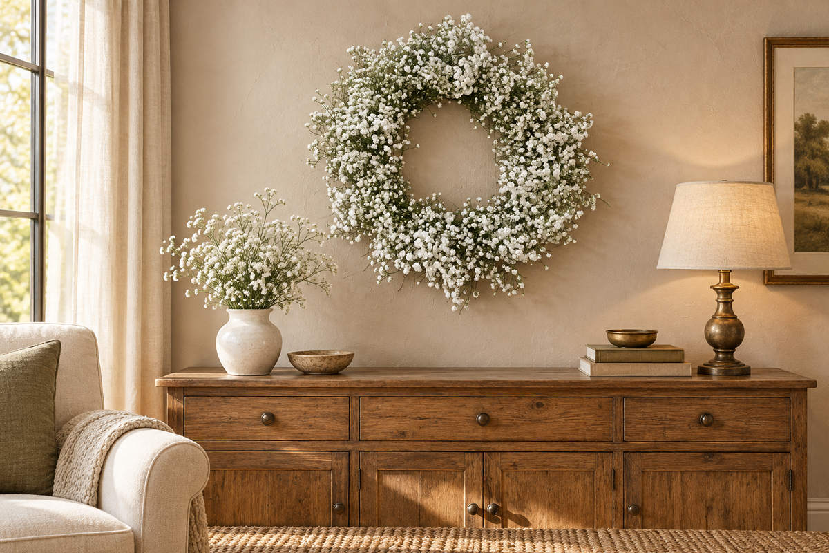 Soft blooms. An unexpected focal point.