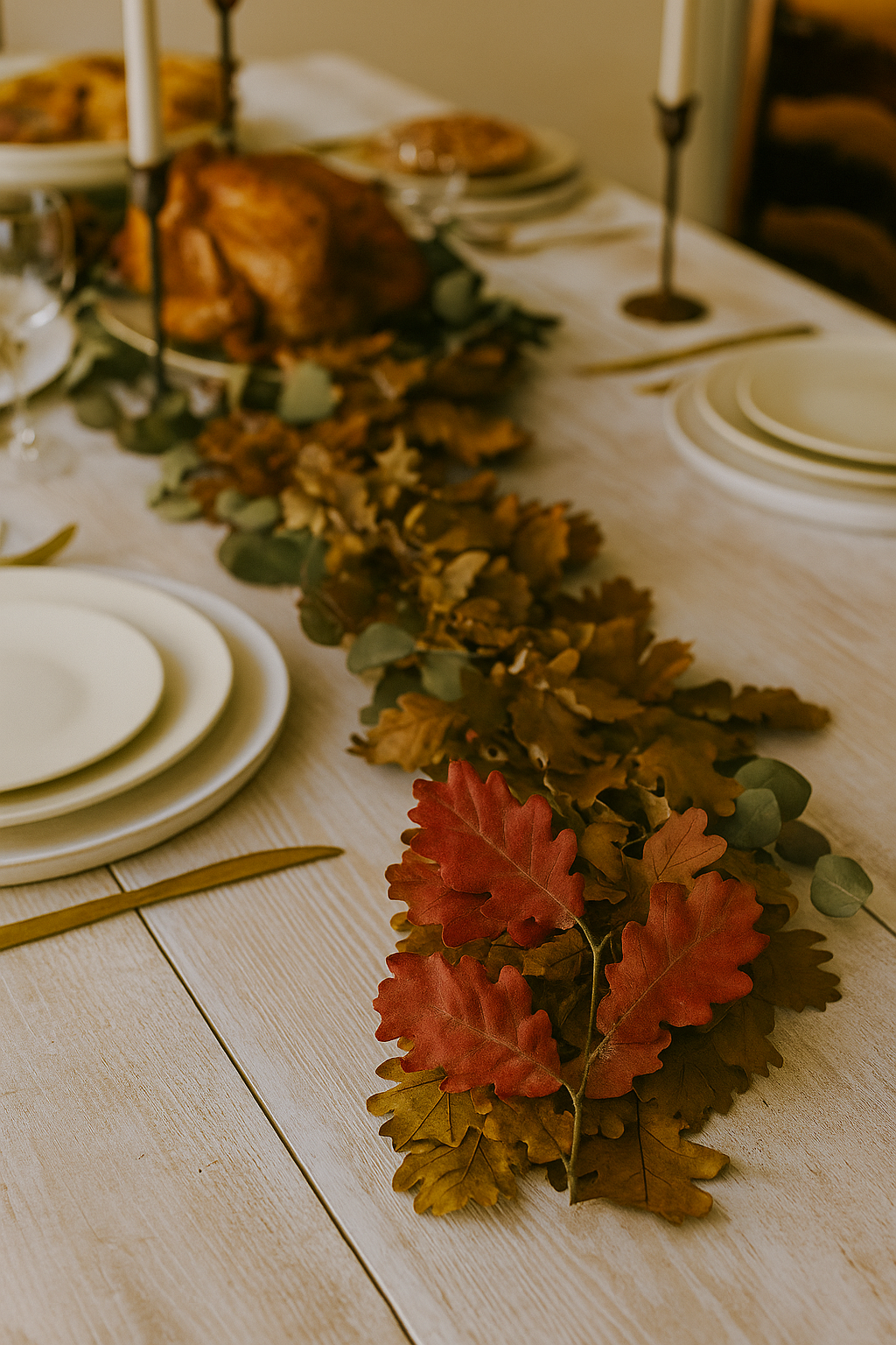 Crisp Oakleaf Fall Garland | Fall Designer Collection, Thanksgiving Décor & Weddings, Fall Centerpieces