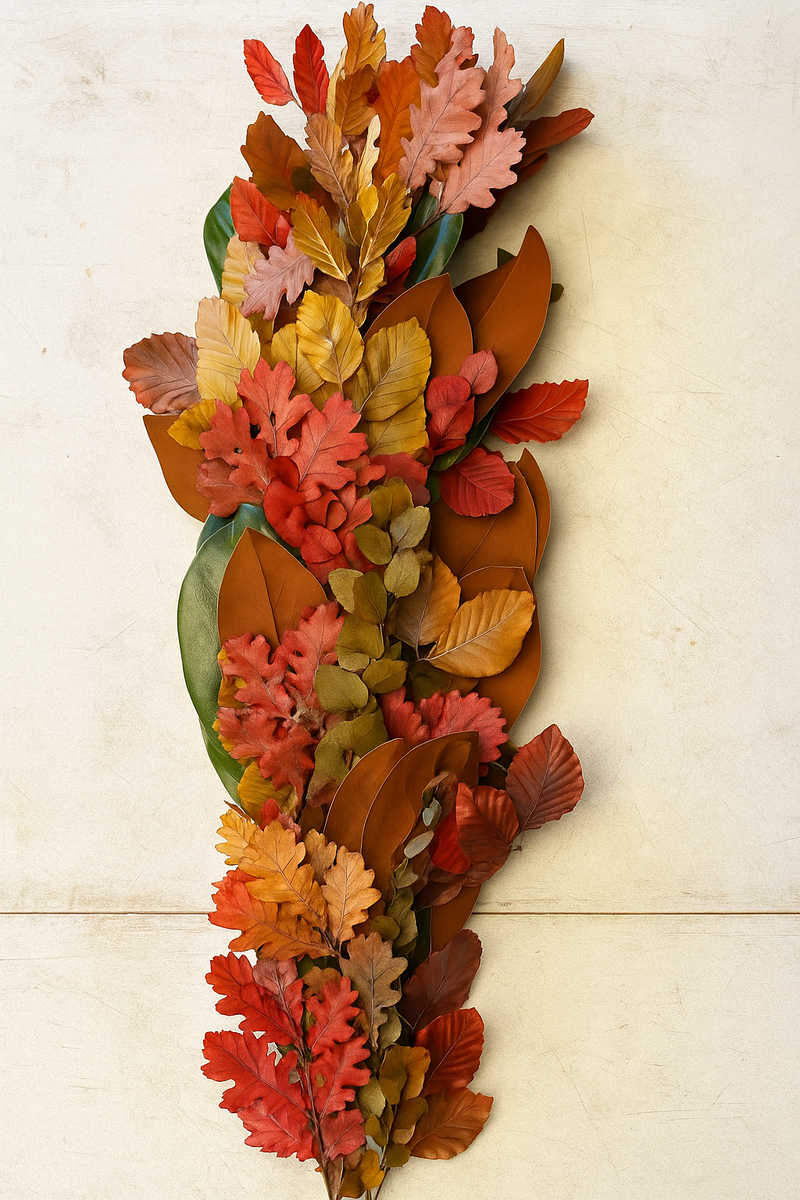 Magnolia Woodland Autumn Garland | Fall Designer, Magnolia with Everlasting Specialties
