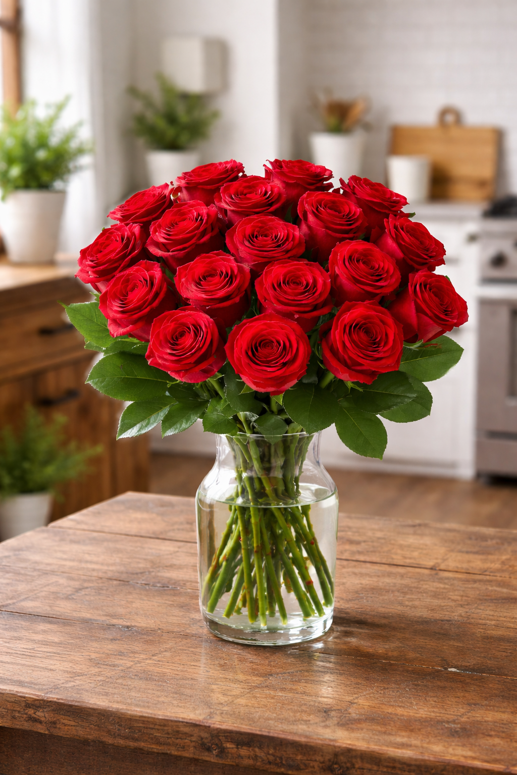 24 Farm-Fresh Red Freedom Roses – Premium Long-Lasting Roses – Overnight Delivery