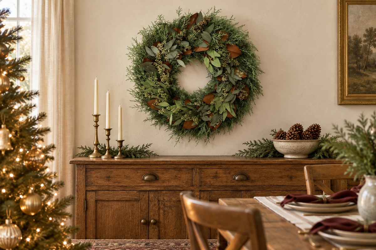 Holiday spirit, beyond the mantel.