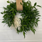 White Stripe Ruscus Wreath