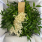 White Stripe Ruscus Wreath