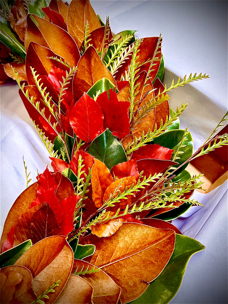 Magnolia, Christmas Red Beech and Grevillea Garland