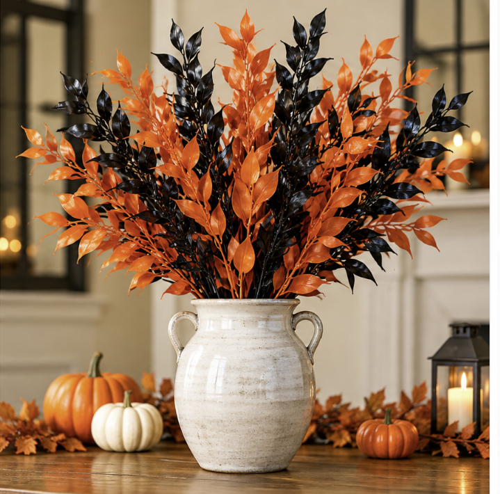 Orange & Black Tinted Italian Ruscus – Fresh Cut Foliage