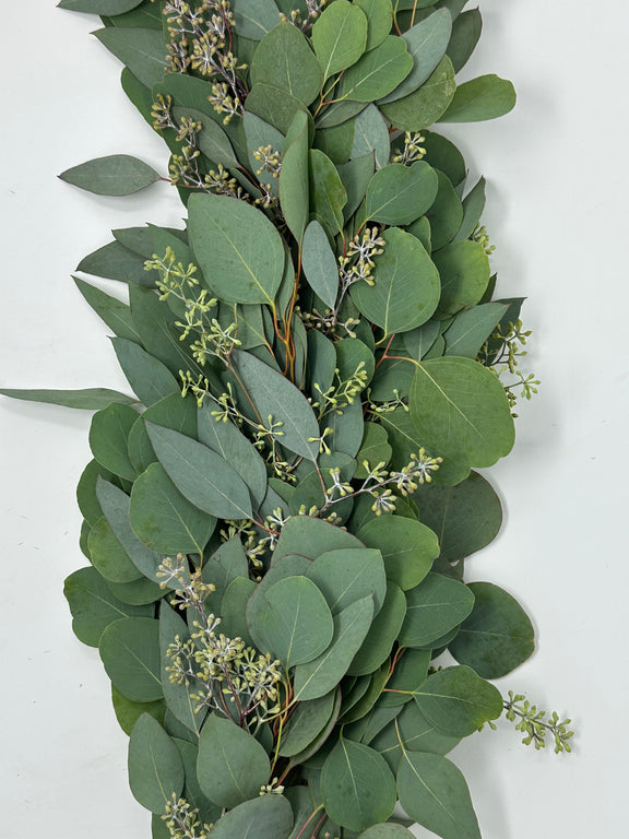 eucalyptus and succulent garland Seeded Eucalyptus & Silver Dollar Eucalyptus Garland – Our Best Seller – The Garland Guy
