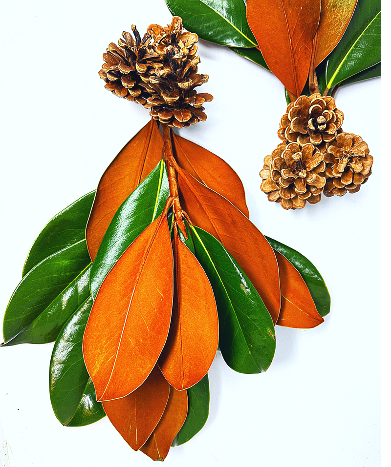 Mini Swags Mini Magnolia Swags with Pinecones | Fresh Green & Copper Farmhouse Ac ...