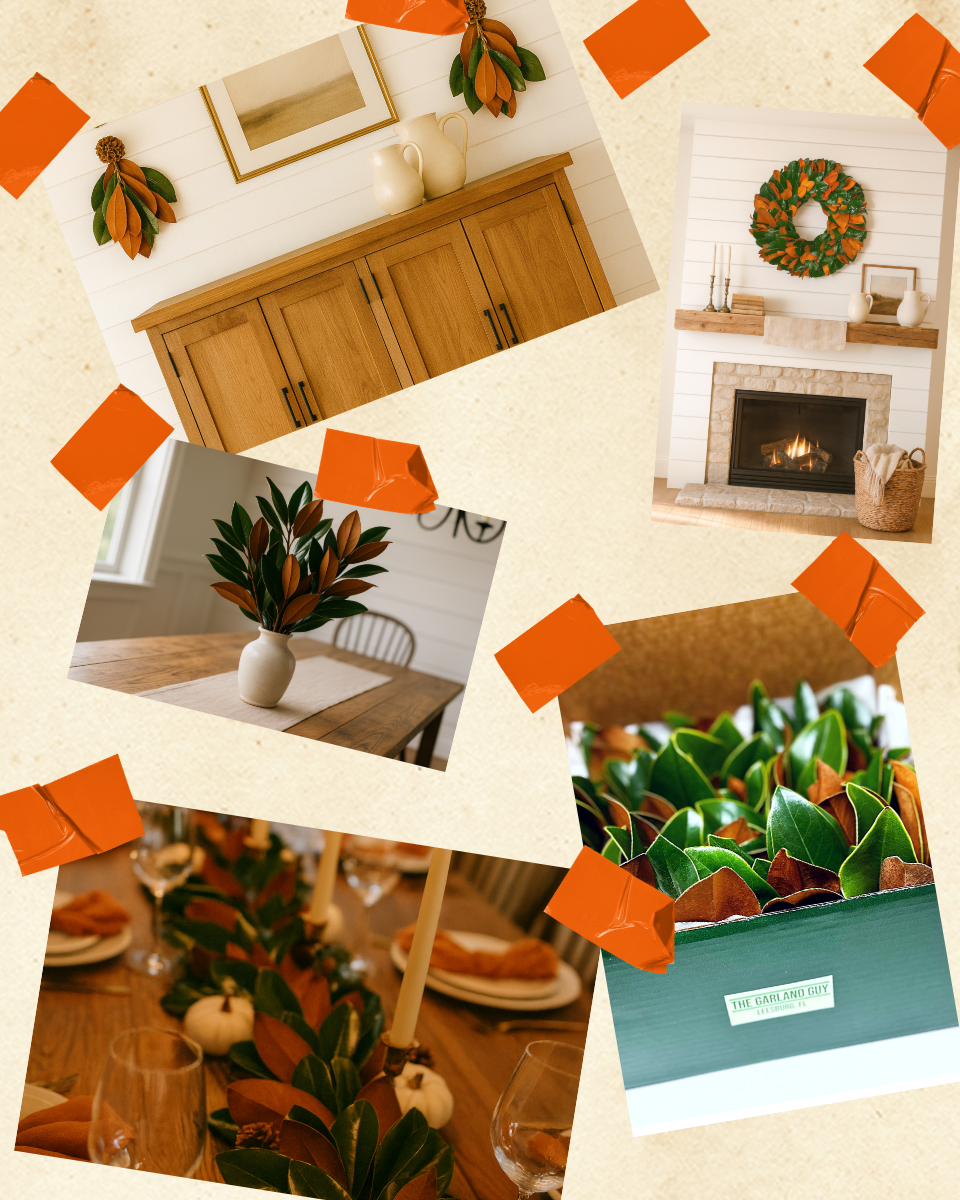 The Grand Magnolia Set — Wreath + Garland + Swags + Bunches + Leaves| Thanksgiving Decor