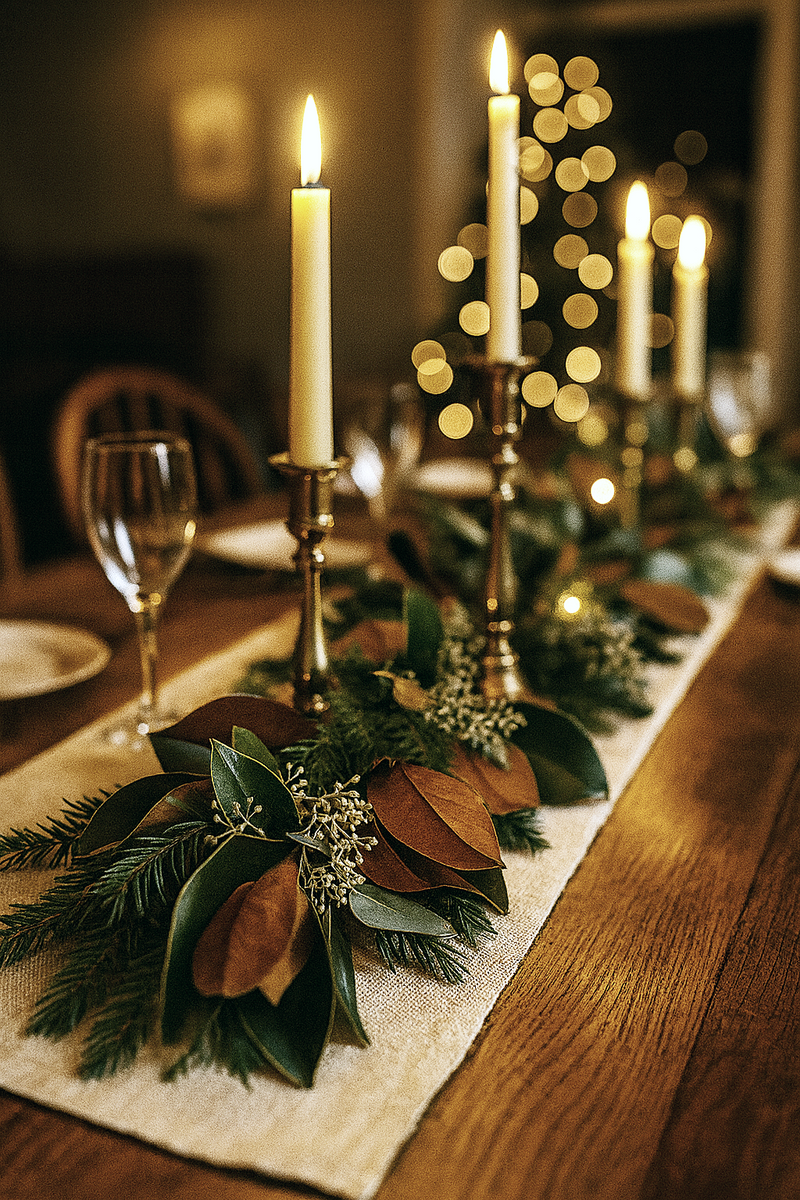 Magnolia, Fir & Seed Euc Garland | 4 ft, 6 ft, 10 ft | Christmas Collection, Christmas Décor & Weddings, Christmas Centerpieces (TK)