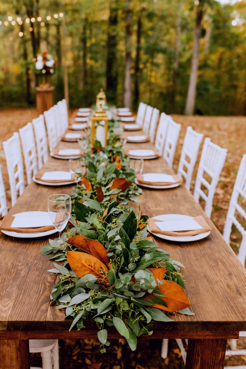 Magnolia, Salal, Seeded Eucalyptus, and Baby Blue Eucalyptus Garland