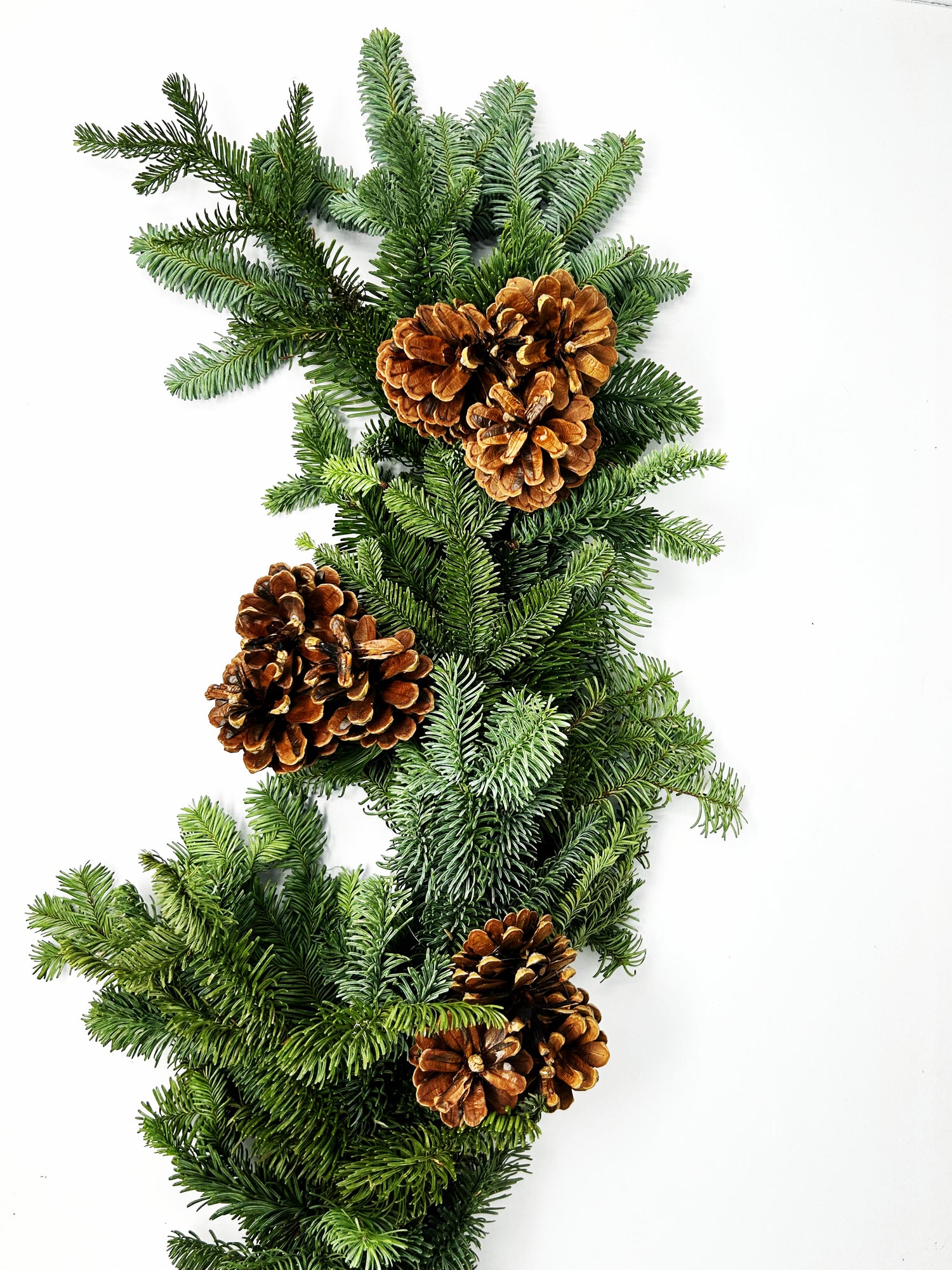 Noble Fir Garland with Pinecone Upgrade