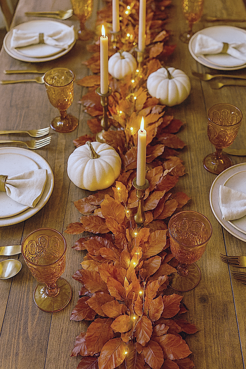 Copper Beech Garland | Fall Designer Collection, Thanksgiving Décor & Weddings, Fall Centerpieces