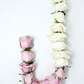 White Playa Blanca Rose & Pink Mondial Roses - Garland & Mala