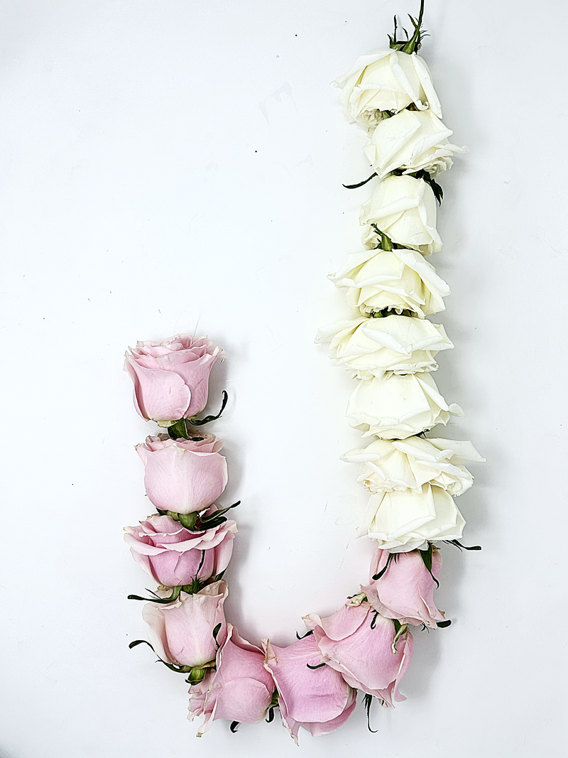 White Playa Blanca Rose & Pink Mondial Roses - Garland & Mala – The ...