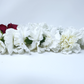 Red Freedom Rose, White Playa Blanca Rose & White Carnation- Flower Garland & Mala