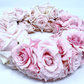 Pink Spray Rose and White Cream Porcelina Spray Rose - Flower Garland & Head Piece