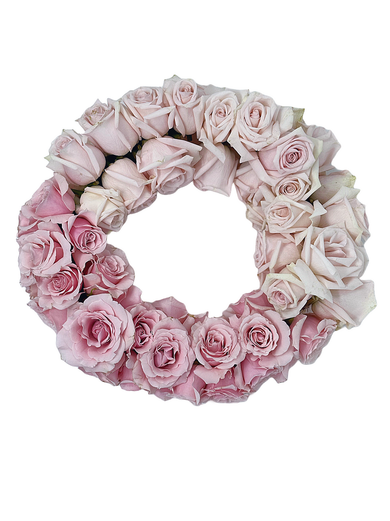 Pink Spray Rose and White Cream Porcelina Spray Rose - Flower Garland & Head Piece