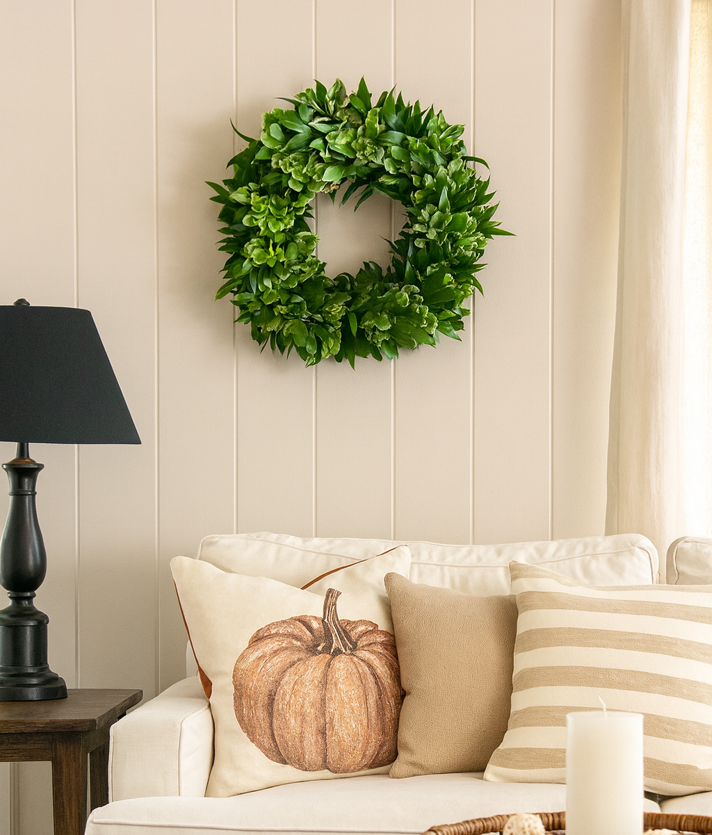 Nagi & Variegated Pittosporum Wreath – Fresh Handmade Greenery 12”, 18” & 24”