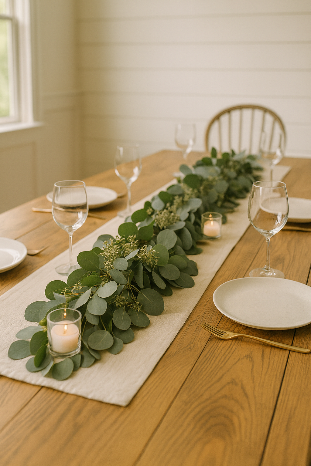Seeded Eucalyptus and Silver Dollar Eucalyptus Garland