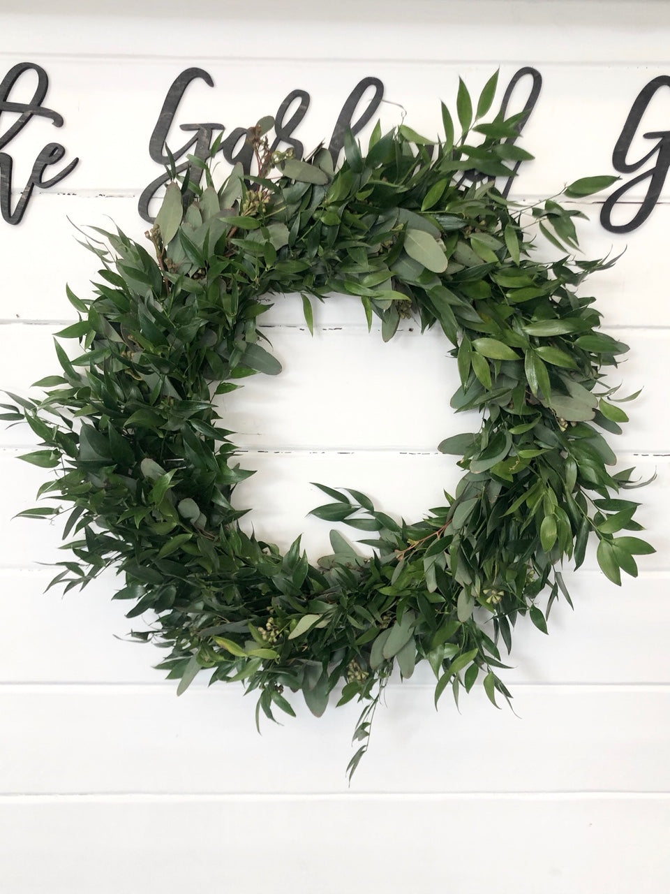 Italian Ruscus and Seeded Eucalyptus Wreath – The Garland Guy