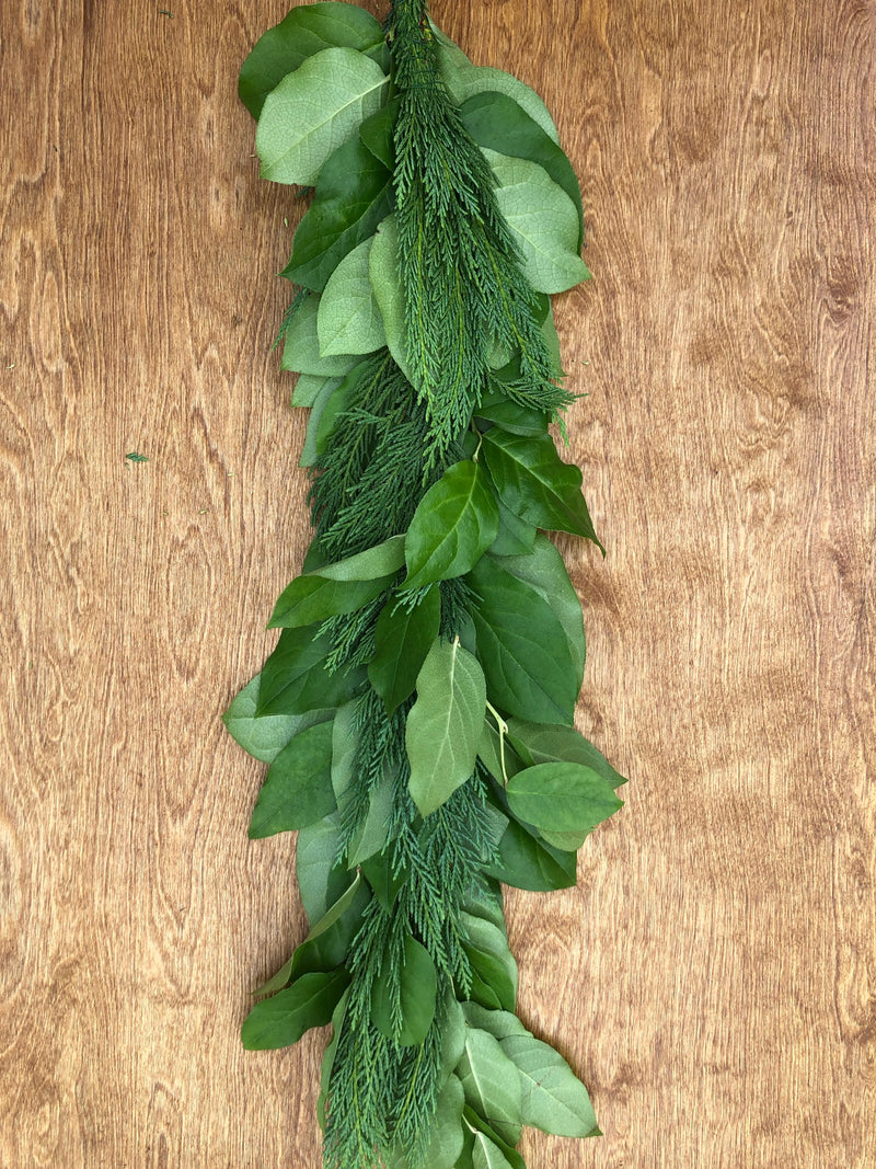 Salal and Leyland Cypress Garland