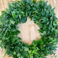 Salal, Italian Ruscus, Green Ivy, and Lilly Grass Wreath