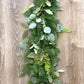 Silver Dollar, Seeded Eucalyptus, Plumosus, and Sword Fern Garland